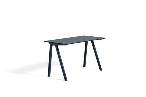 HAY CPH 90 2.0 Desk 130x65x74 cm - Deep Blue Lacquered Oak/Deep Blue Linoleum