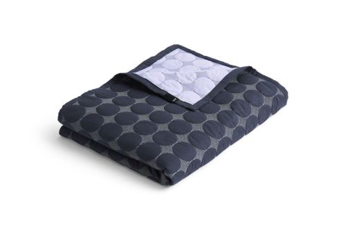 HAY Mega Dot Organic Sengetæppe 195x245 cm - Midnight Blue