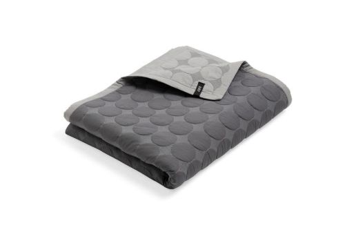 HAY Mega Dot Organic Sengetæppe 235x245 cm - Dark Grey
