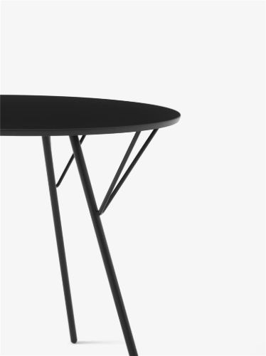 &Tradition RFH Terrace RD5 Garten-Esstisch Ø: 75 cm - Schwarz