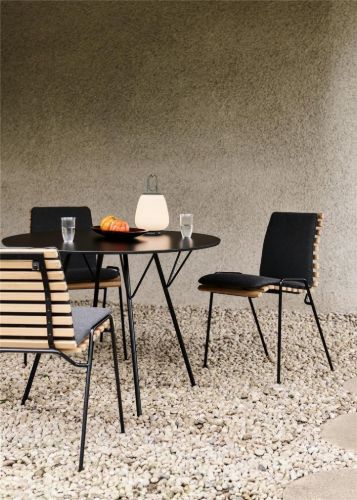 &Tradition RFH Terrace RD6 Garten-Esstisch Ø: 97 cm - Schwarz