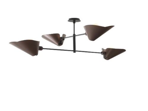 &Tradition Bonnet SC91 Chandelier H: 40 cm - Black/Bronzed 