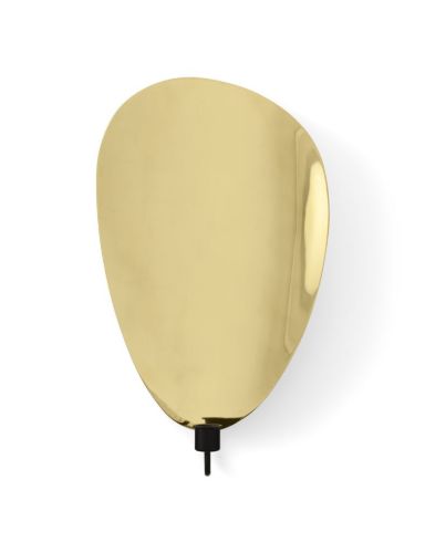 Audo Copenhagen Flambeau Candle Holder Wall H: 40 cm - Black/Polished Brass