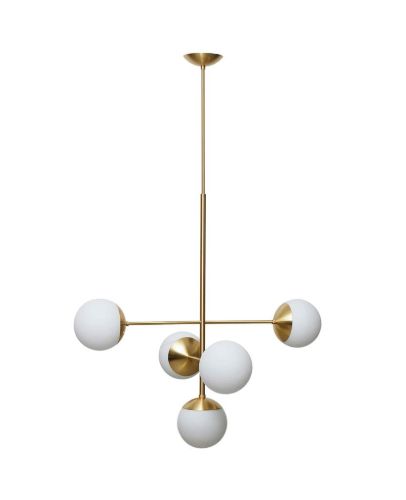 Rubn Lord Diva Pendel B: 100 cm - Messing/Opal
