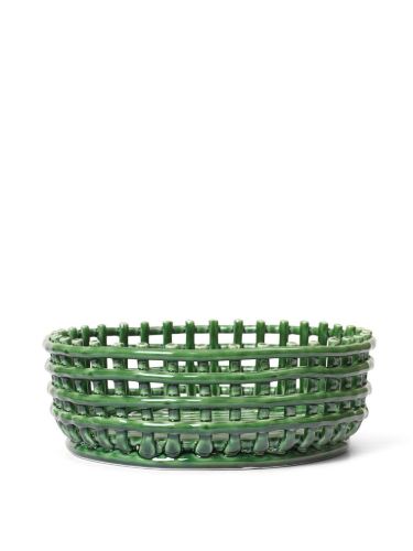 Ferm Living Ceramic Centrepiece Ø: 29 cm - Emerald Green
