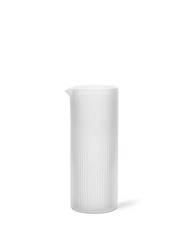 Ferm Living Ripple Milk Jug H: 16 cm - Frosted