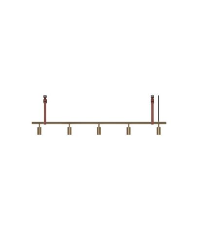 Rubn Deckenleuchte Long John Modell 5 B: 180 cm - Messing