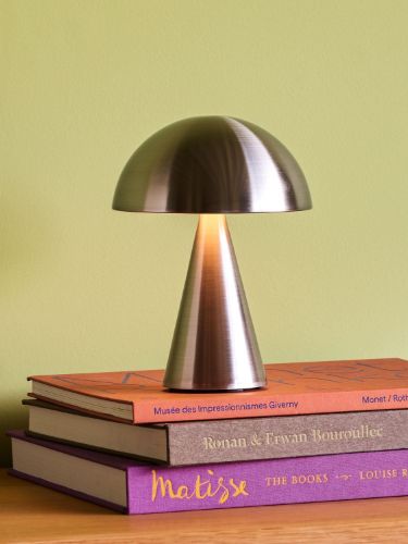 Hübsch Mush Transportabel Lampe H: 20 cm - Nikkel