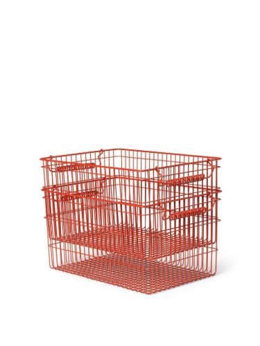 Ferm Living Cala Stapelbare Körbe 2 Stück - Poppy Red