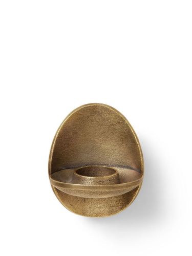 Ferm Living Agapé Wall Tealight Holder H: 12,6 cm - Brass Finish