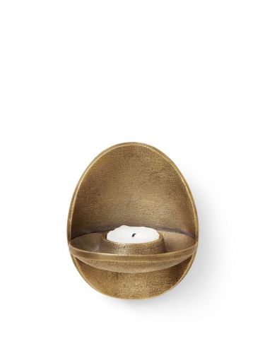 Ferm Living Agapé Wand-Teelichthalter H: 12,6 cm - Messing-Finish