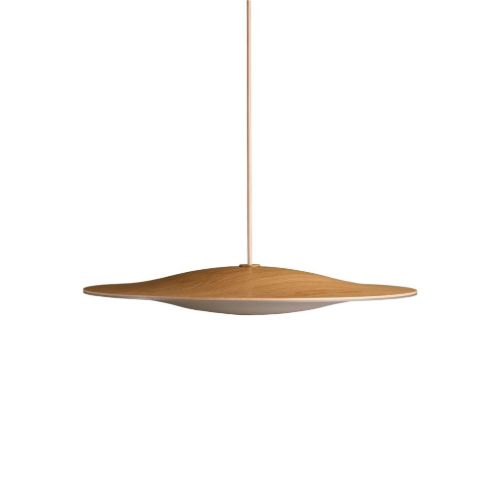 Piet Hein Sinus-Wood 550 Pendel Eg-Opal-glas LED 10,5W Ø: 55 cm - Creme Hvid textil ledning