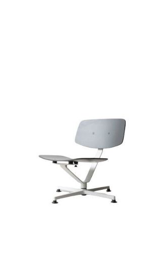raawii Arba Lounge Chair H: 72 cm - Light grey base / anthracite shell