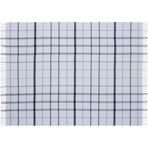 Silkeborg Uldspinderi Warp and Weft Stable Plaid 130x190 cm - Beton/Mitternacht