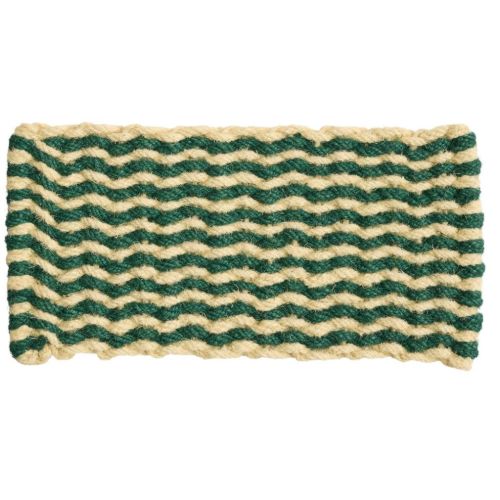 HAY Coco Door Mat Stripe/Wave 80x40 cm - Dark Green 