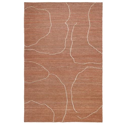Ferm Living Gesso Jute Rug 200x300 cm - Terracotta/Off-White