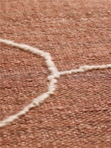 Ferm Living Gesso Jute-Teppich 200x300 cm - Terrakotta/Off-White