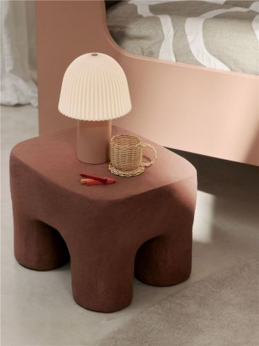 Ferm Living Frill Tragbare Lampe H: 22 cm - Rosa/Weiß