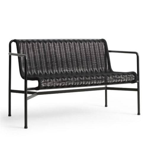 HAY Palissade Cord Dining Bench B: 128 cm - Anthracite
