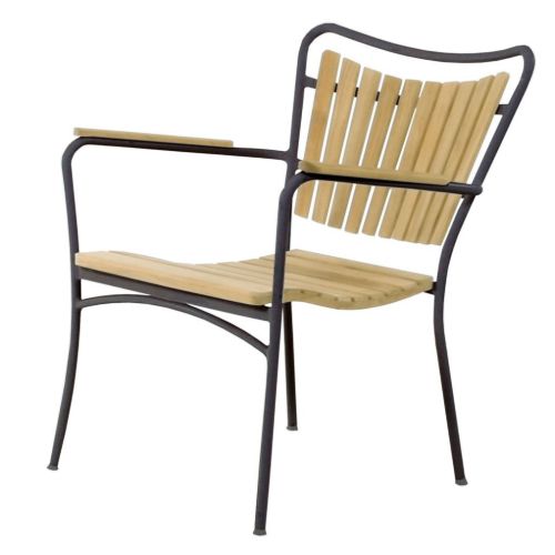 Mandalay Marguerit Loungestol H: 80 cm - Antracit/Teak