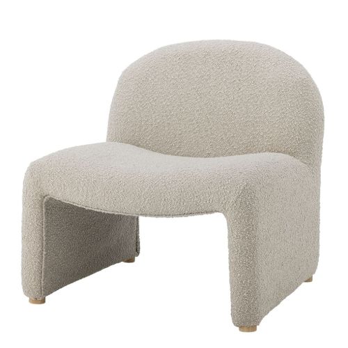 Bloomingville Neel Loungesessel H: 74 cm – Natürliches Bouclé
