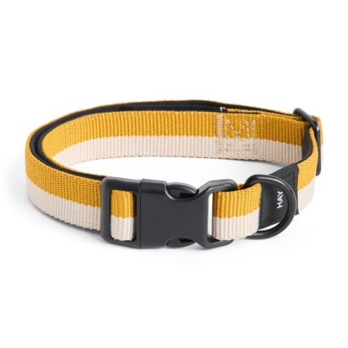 HAY Dogs Collar Flat M/L: 65 cm - Off-White/Ochre