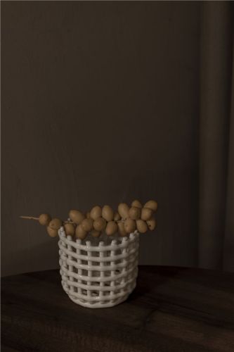 Ferm Living Keramikkorb Klein Ø: 16 cm - Off-White