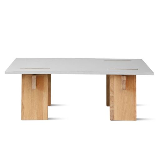 Eberhart Furniture Arnold H: 38 cm - Light Concrete / Light Oak