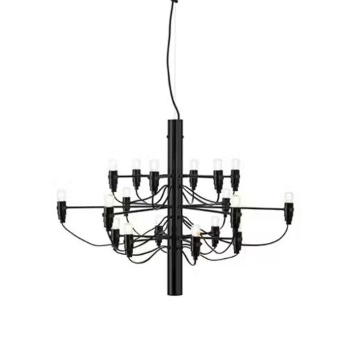FLOS 2097/18 Lysekrone Ø: 70 cm - Mat sort/Limited edition LED Inkl. 20 pærer