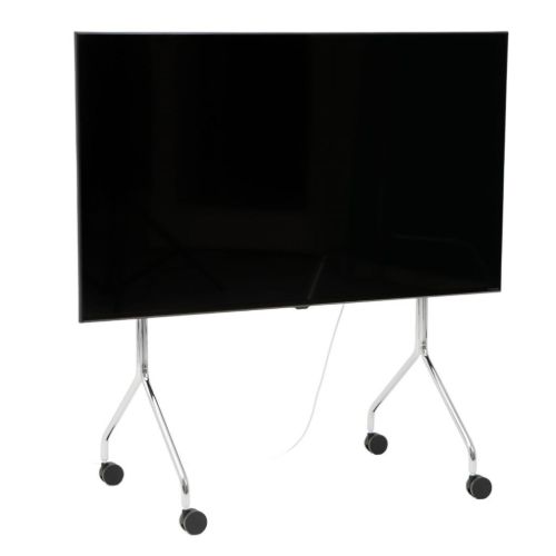 Pedestal Pipe Moon Rollin' TV Stativ 107x78 cm - Chrome