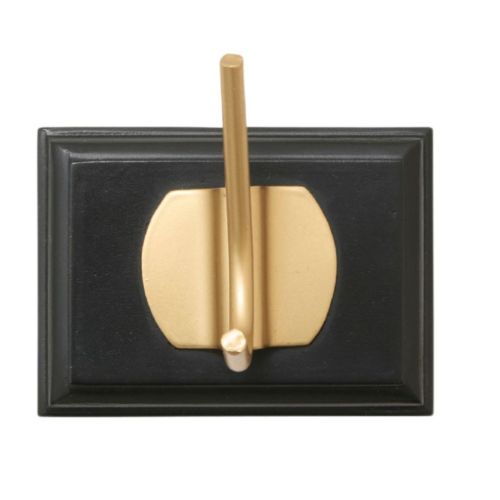 Nordal Edgy Knagerække m. 1 Knage L: 10 cm - Brass/Sort