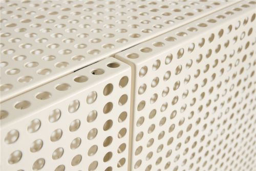 HAY Perforated Floor Cabinet Small 66,5x89 cm - Stahl/Eierschale