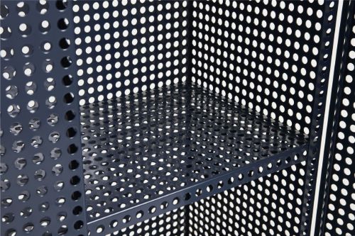 HAY Perforated Floor Cabinet Medium 146,5x89 cm - Stahl/Blau