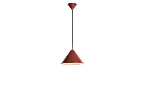 HAY Compass Pendelleuchte 260 Ø: 26 cm - Aluminium/Pompejanisch Rot