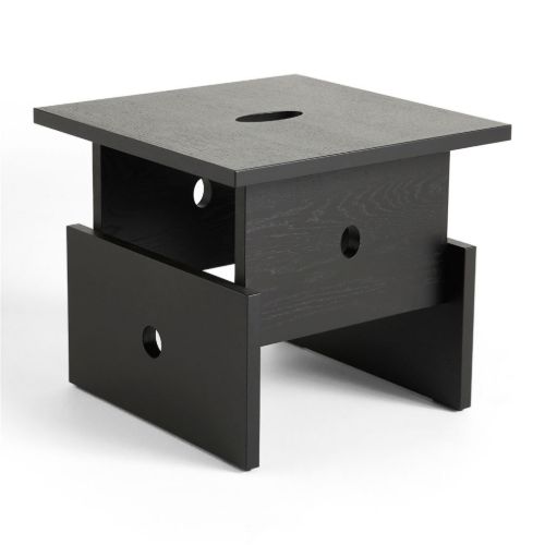 HAY Wood Box Coffee Table 40x40 cm - Black Lacquered Oak 