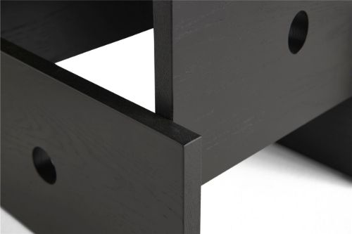 HAY Wood Box Couchtisch 40x40 cm - Schwarz lackierte Eiche