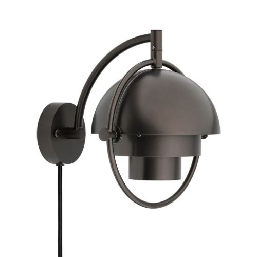 GUBI Multi-Lite Wall Lamp Ø: 15 cm - Black Brass/Black