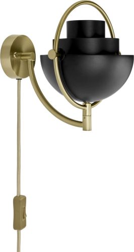 GUBI Multi-Lite Wandleuchte Ø: 15 cm - Messing/Schwarz Seidenmatt