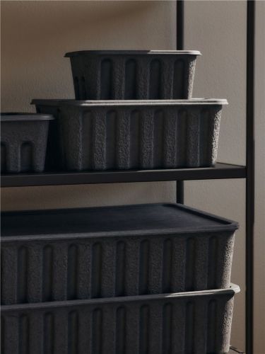 Ferm Living Paper Pulp Box Extra Groß B: 42 cm - Anthrazit