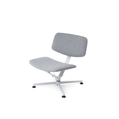 raawii Arba Lounge Chair H: 72 cm - Grey/Light Grey Aluminium