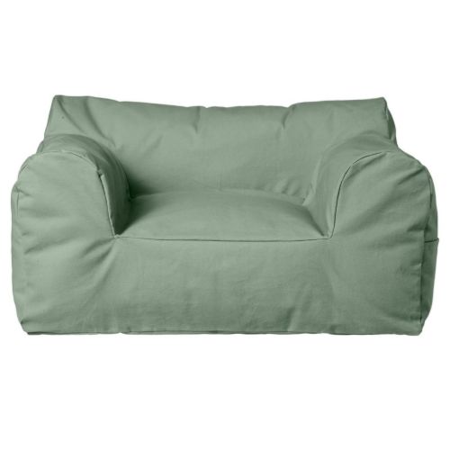 Ferm Living Billow Bean Bag B: 80 cm - Økologisk Bomuld/Tea Green  