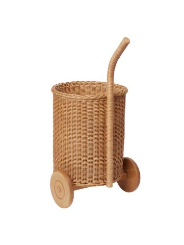 Ferm Living Tukki Trolley H: 87,5 cm – Rattan/Natur