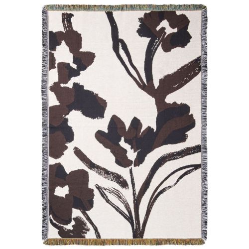 Ferm Living Cilla Tapestry Blanket 120x170 cm - Off-white/Dark Grape