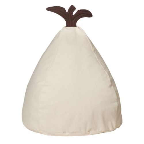 Ferm Living Pear Bean Bag H: 85 cm - Økologisk Bomuld/Natural