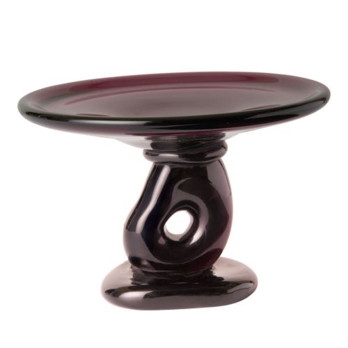 Ferm Living Damo Glass Centrepiece Ø: 21 cm - Glass/Dark Grape