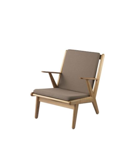 FDB Furniture J53 Sessel H:77,6 cm - Eiche geölt/61230 Taupe