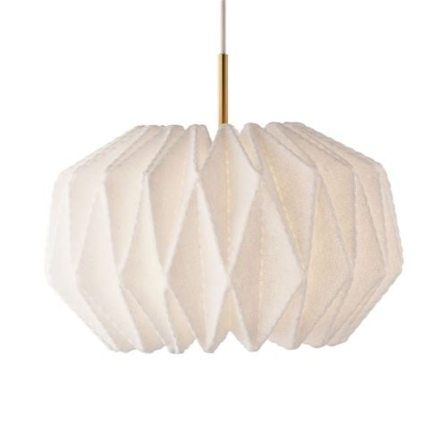 Le Klint 164 Softly Pleated I Pendant Round M Ø: 62 cm - Messing/Hvid