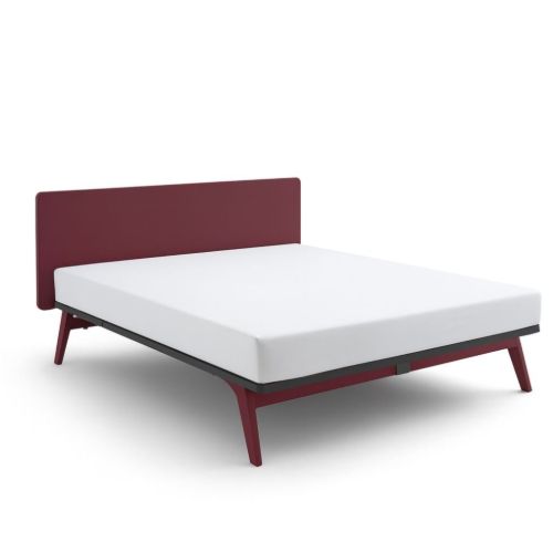 Auping Original Sengeramme m. Gavl 180x200cm - Aluminium/Burgundy