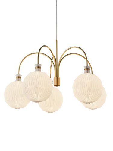 Le Klint 101 Kronleuchter Pendelleuchte Klein Ø: 66 cm - Messing/Weiß