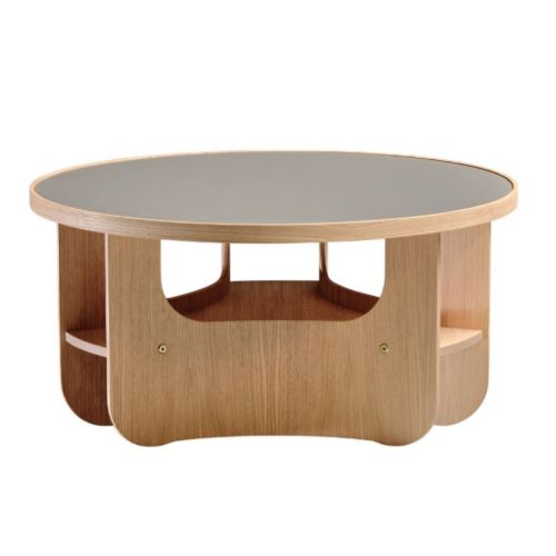 Bent Hansen Vido Sofabord Ø: 81,5 cm - Olieret Eg/Grå Laminat